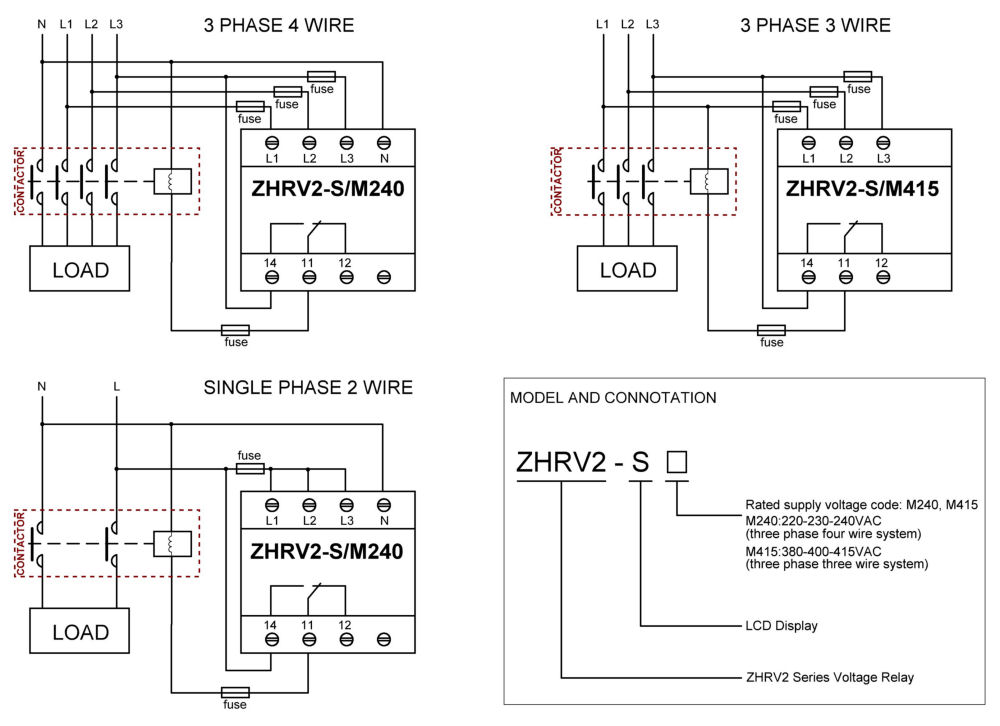 [DIAGRAM] Phase Failure Relay Connection Diagram